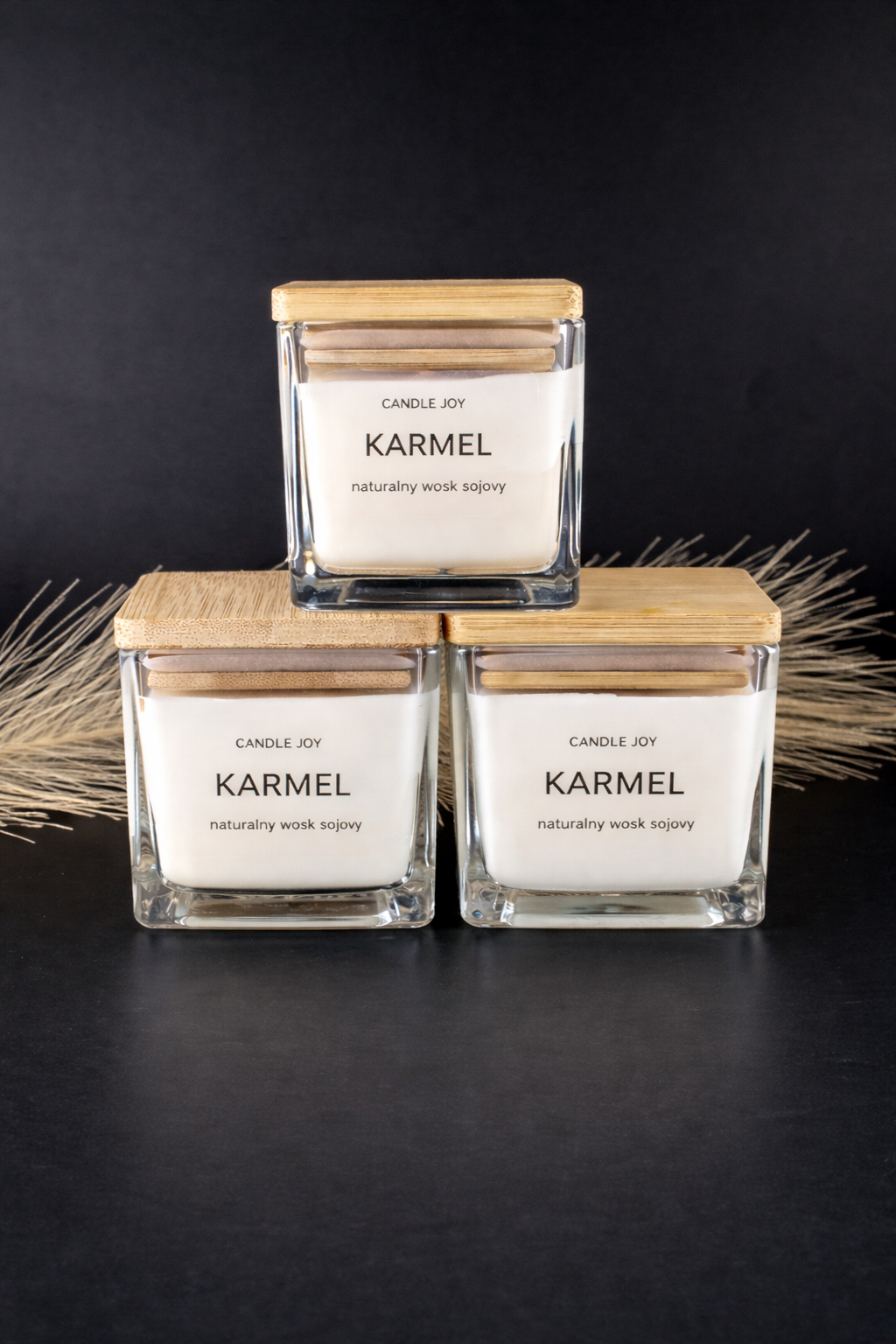 Świeca sojowa Candle Joy – Karmel (szkło)