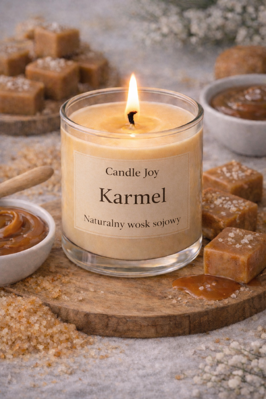 Świeca sojowa Candle Joy – Karmel