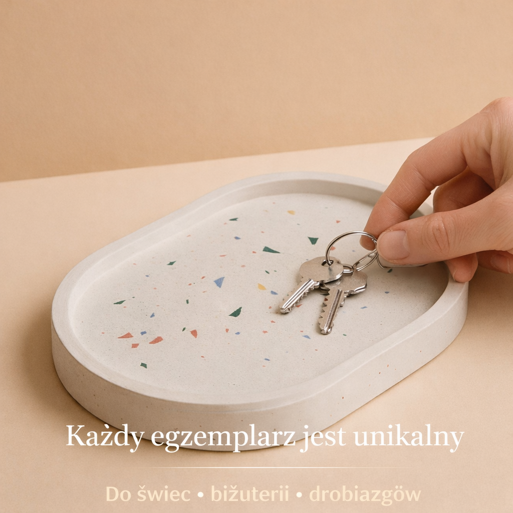 Taca dekoracyjna terazzo