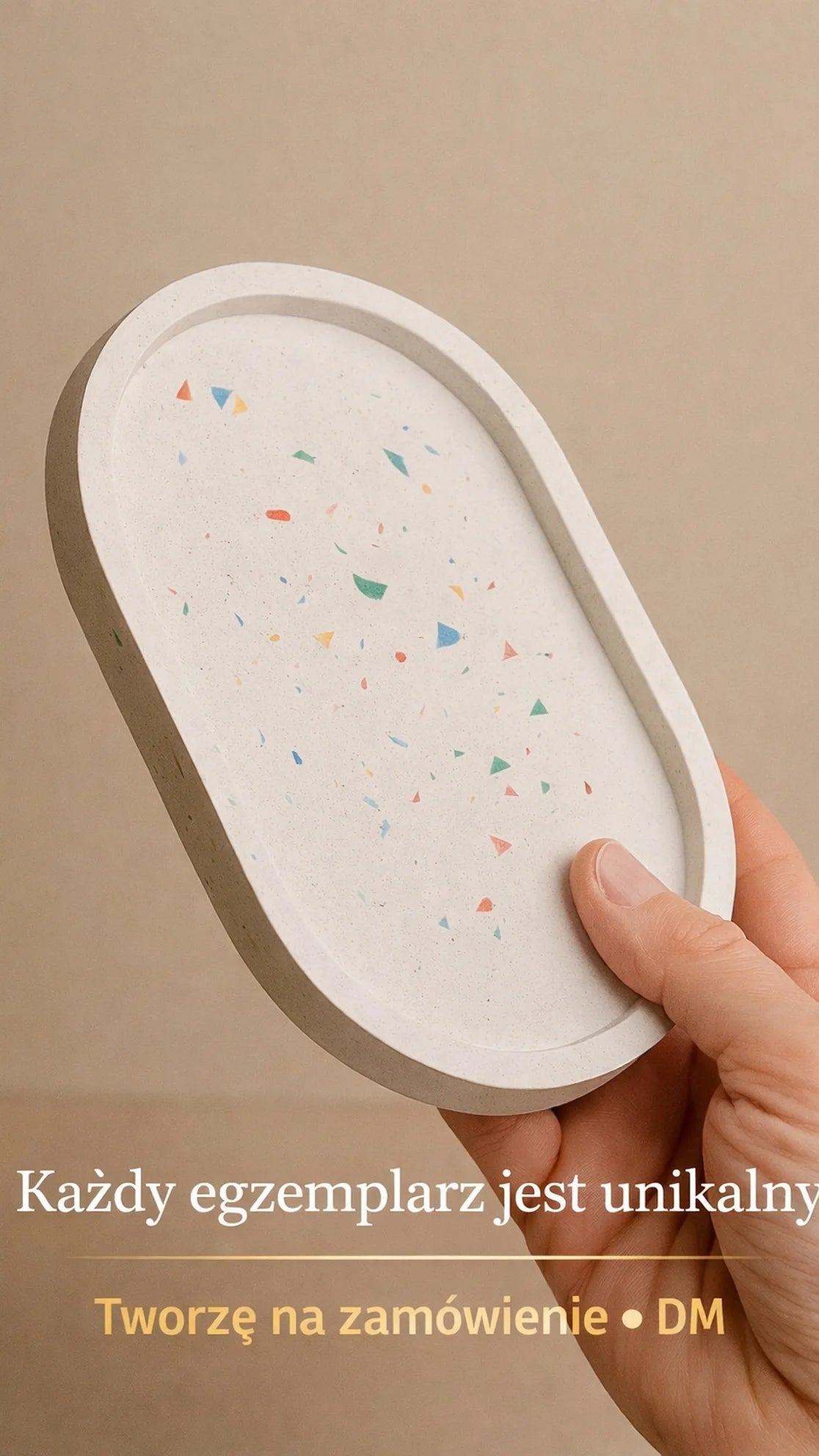 Taca dekoracyjna terazzo