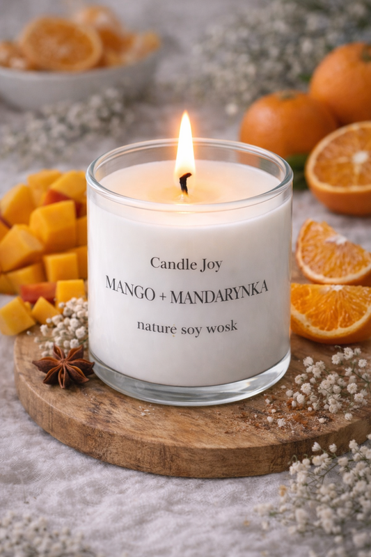 Świeca sojowa Candle Joy – Mango + Mandarynka