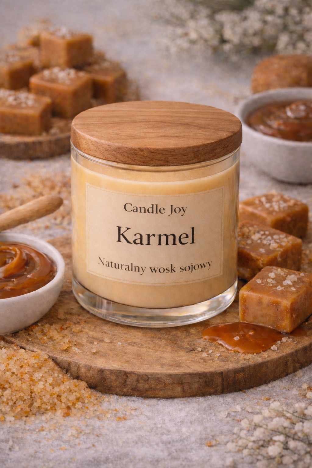 Świeca sojowa Candle Joy – Karmel